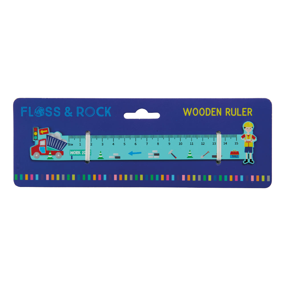 Rock Ruler Floss & Rock Wooden Ruler - Construction – Bobangles
