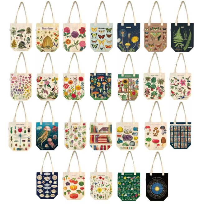 Cavallini Tote Bag Pack 18 Assorted