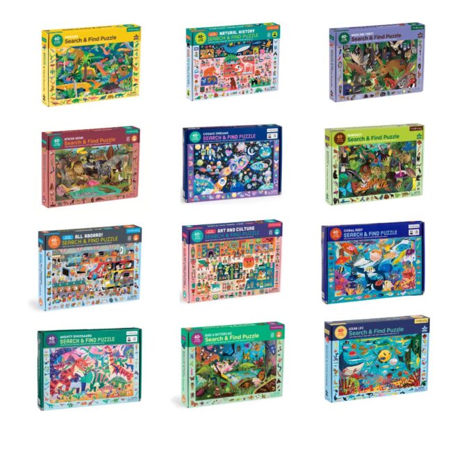 Mudpuppy 64 Pc Search & Find Puzzle Pack - 24 Assorted