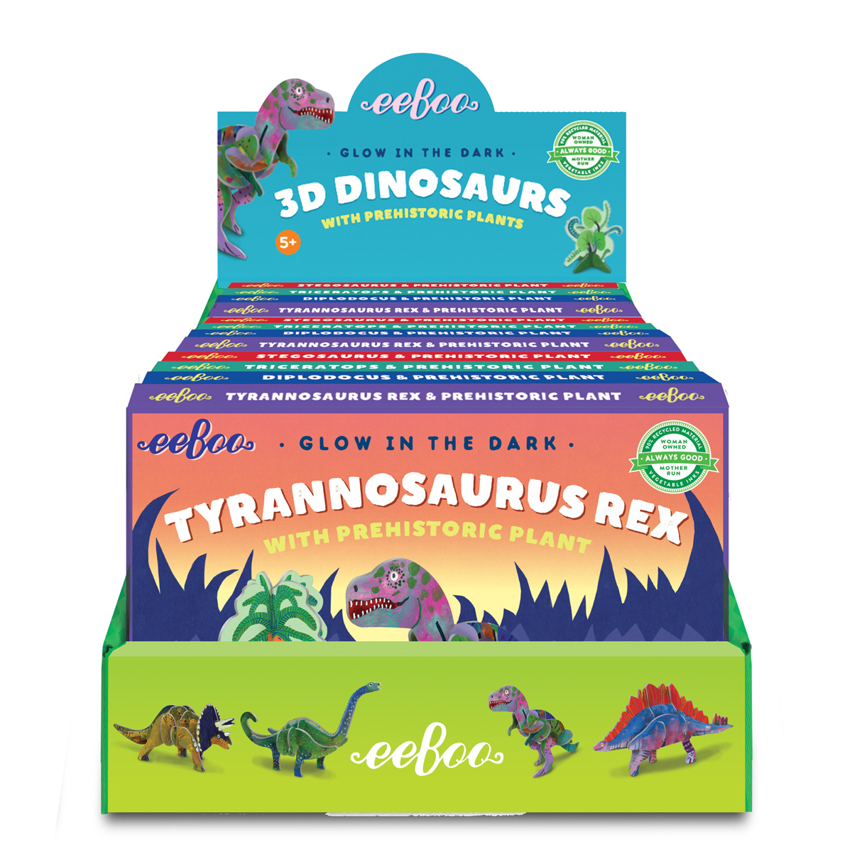 eeBoo 3D Dinosaur Assortment/12 - Bobangles