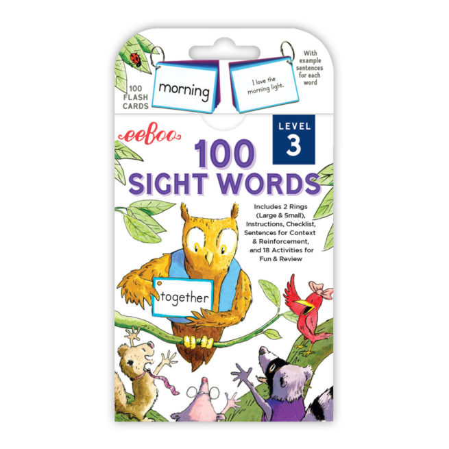 eeBoo Flash Cards - 100 Sight Words - Level 3