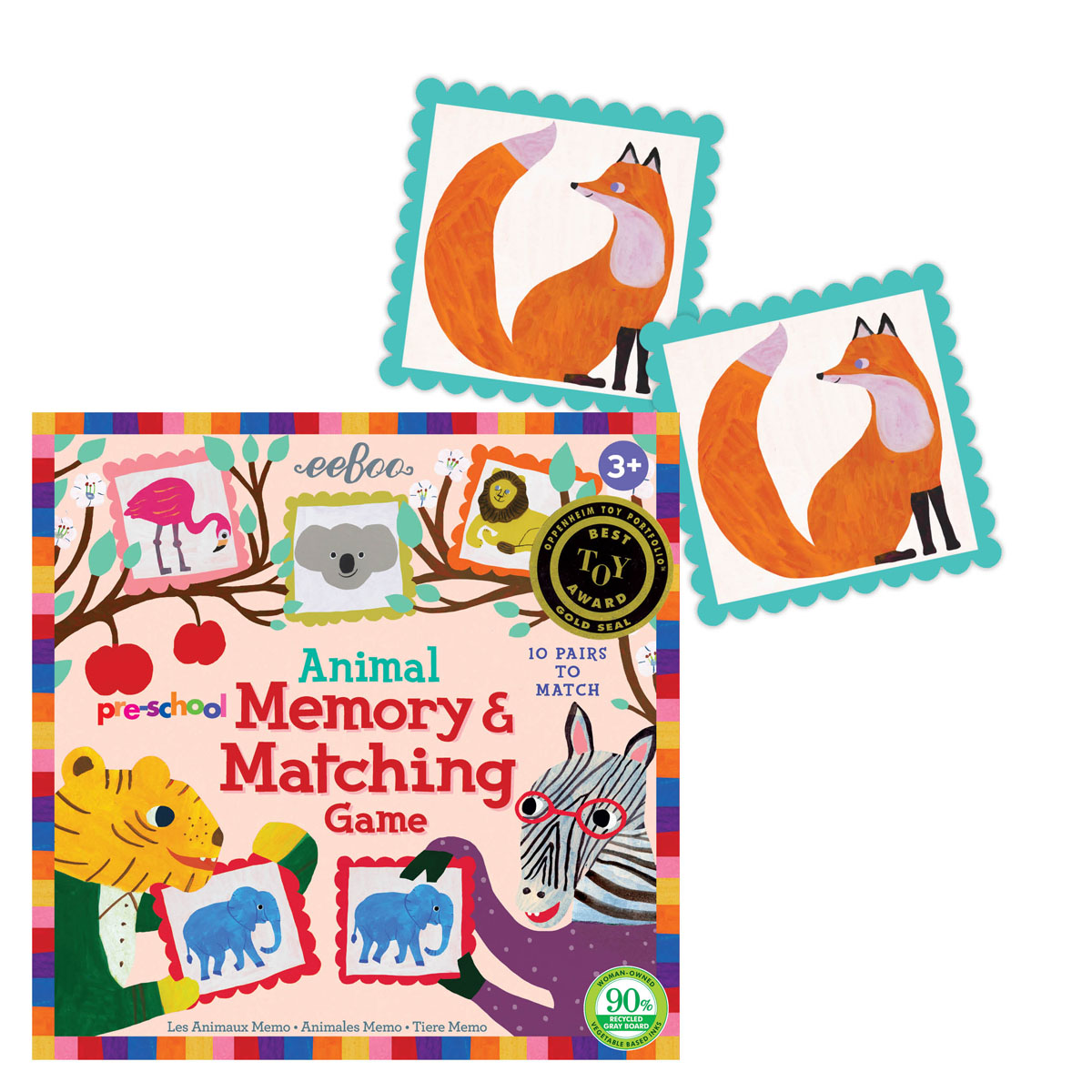 eeBoo Pre-School Number Memory Game Classic Simple Matching Game 