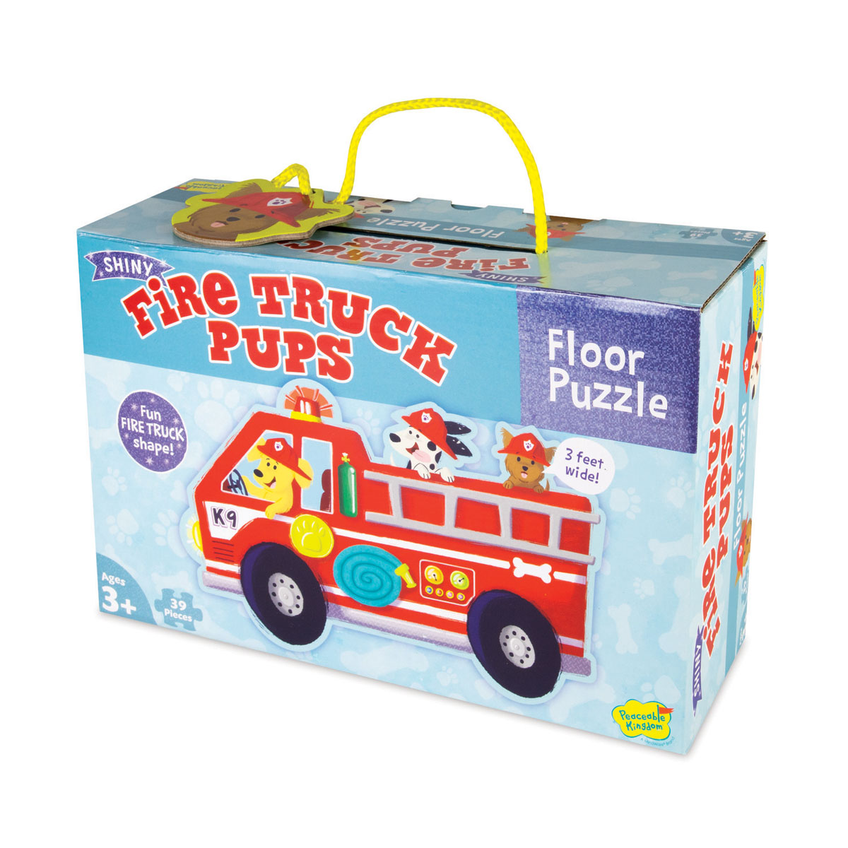 Peaceable Kingdom Floor Puzzle - Fire Truck Pup - Bobangles