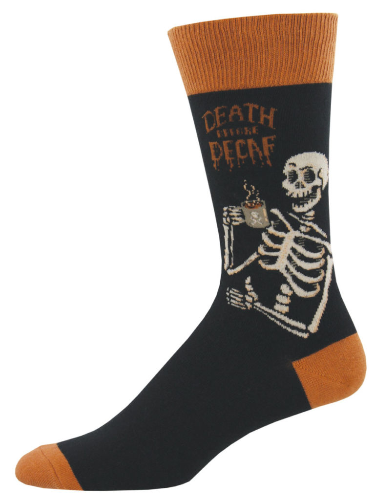 Socksmith Mens Socks - Death Before Decaf - Bobangles