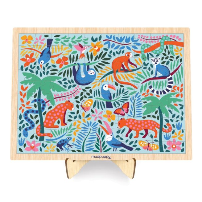 Mudpuppy 100 Pc Wooden Puzzle & Display - Rainforest - Image 2