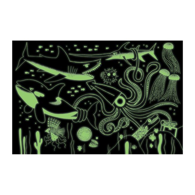 Mudpuppy 100 Pc Glow Puzzle - Ocean Predators - Image 3