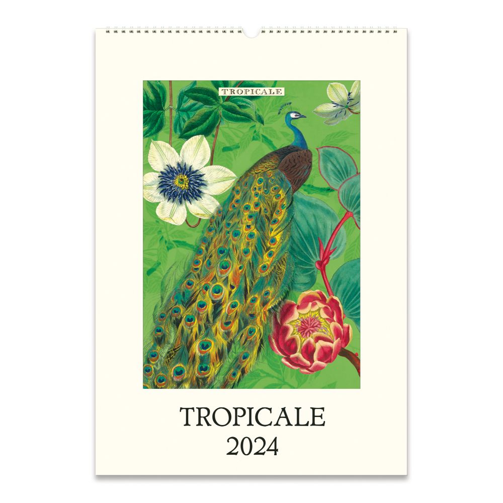 Cavallini 2024 Wall Calendar Tropicale Bobangles