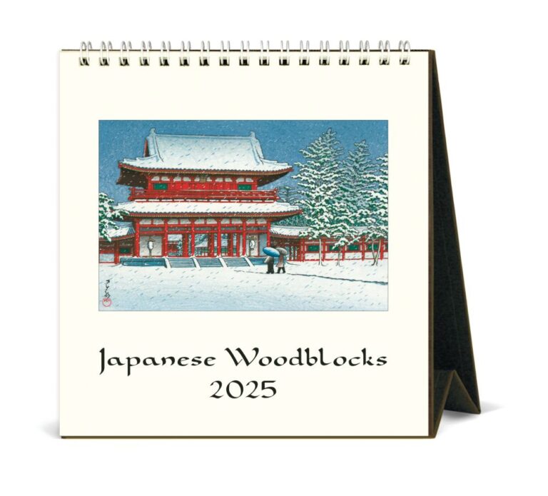 Cavallini 2025 Desk Calendar Japanese Woodblock Bobangles