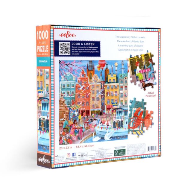 eeBoo 1000 Pc Puzzle - Stockholm - Image 2