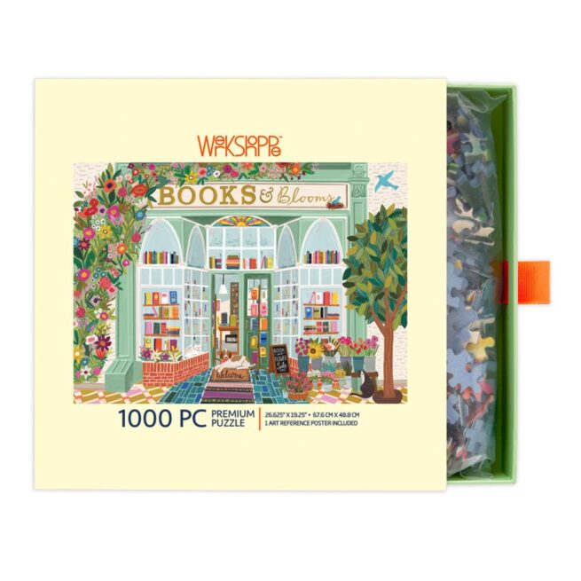 WerkShoppe 1000 Pc Puzzle – Books & Blooms