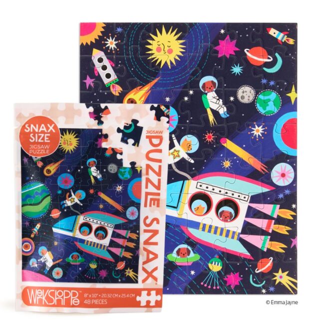 WerkShoppe Snax 48 Pc Puzzle –  Pets in Space